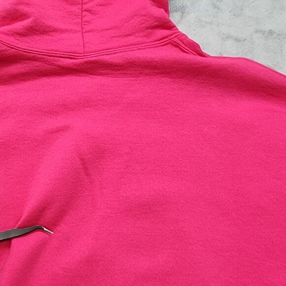 Gildan Hoodie Womens XL Pink Proud Air Force Mom Sweatshirt Military Patriot - Picture 5 of 11